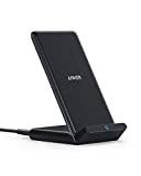 Anker Wireless Charger, PowerWave Stand, Qi-Certified for iPhone 11, 11 Pro, 11 Pro Max, XR, Xs Max, XS, X, 8, 8 Plus, 10W Fast-Charging Galaxy S20 S10 S9 S8, Note 10 Note 9 and More (No AC Adapter)